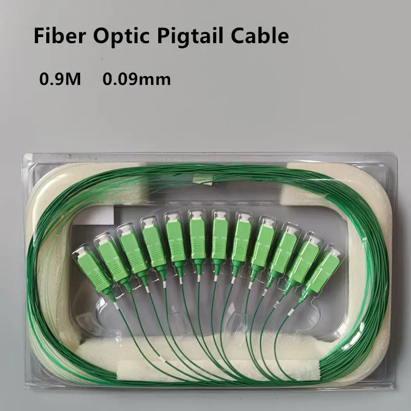 

12-Core Bundle Pigtail Fiber Optical SC-APC 0.9MM Single Mode 0.9M Fiber Optic Internet Cable Extension Cable