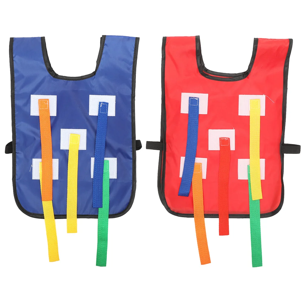 

2 Sets Kids Training Catching Tail Vests Interactive Game Vest Outdoor Play Learning Equipment Cloth Pull Resistant