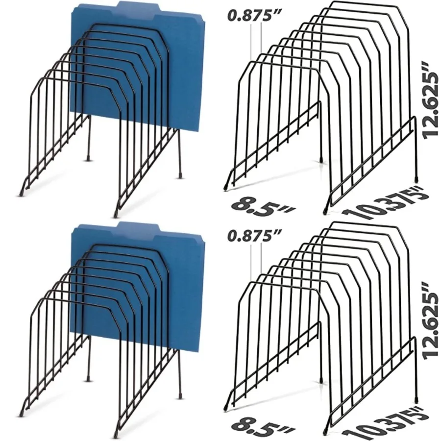 

Large Incline 8 Compartment Wire Caddy Black for Organizing Tools Office Supplies and Household Items Ideal Storage Solution in