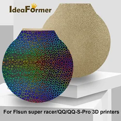 For Flsun super racer/QQ/QQ-S-Pro 3D printers  Round 270mm Textured-Smooth PEI Sheet PEK Spring Steel Build Plate Magnetic base.