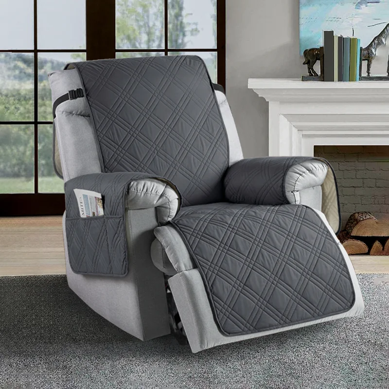 Waterproof Recliner Chair Cover Non Slip Cover for Recliner Chair with Pocket Reclining Chair Armchair Protector Cover