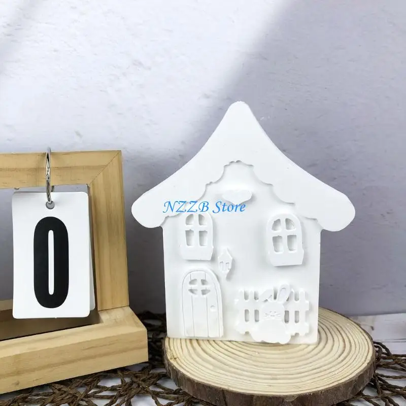 

T21F 2 Pieces Flexible Silicone Moulds For Rabbits House Craft Enthusiasts Ornament
