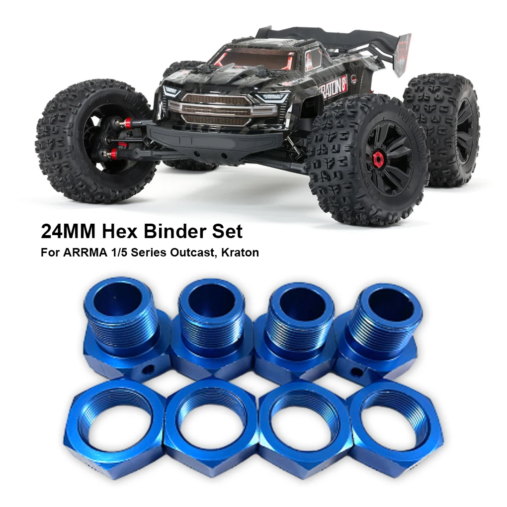 Acoplador Hexagonal de 24MM para coche Rc ARRMA 1/5, con acoplador Hexagonal de 24MM para ARRMA 1/5