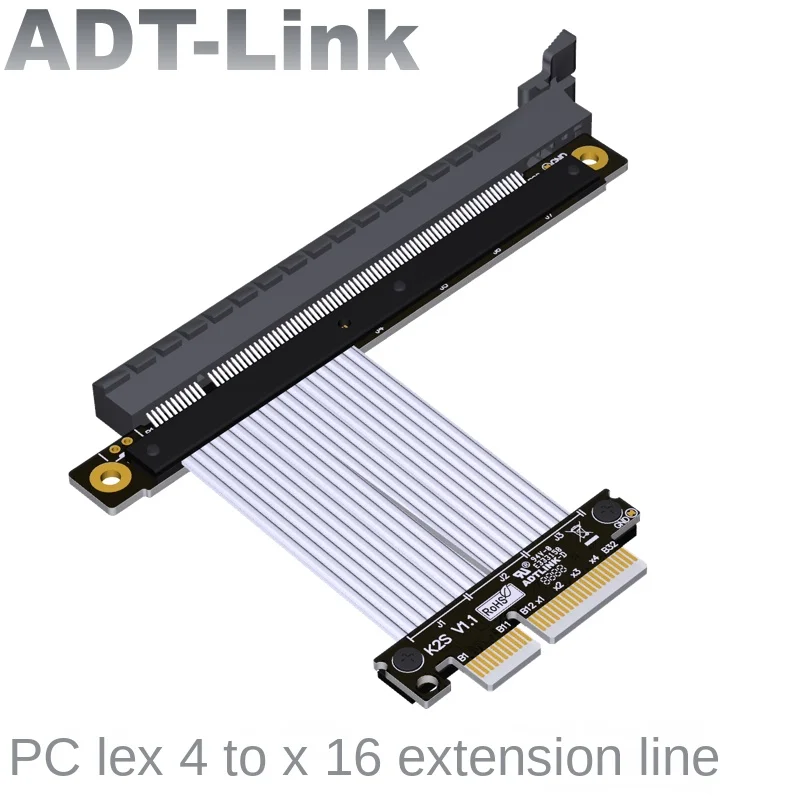 

PCI-E 3.0 4.0x4 to x16 Video Card Extension Cable 16x 4x 3 to 100cm Custom ADTLINK is Supported