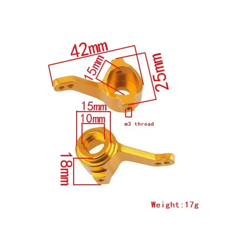 RC 2Pcs 102011(02014) Aluminum Steering Hub (L/R) For 1/10 HSP 94101 94102 94103 94107 94111 94122 94123 Buggy Truck UpgradePart