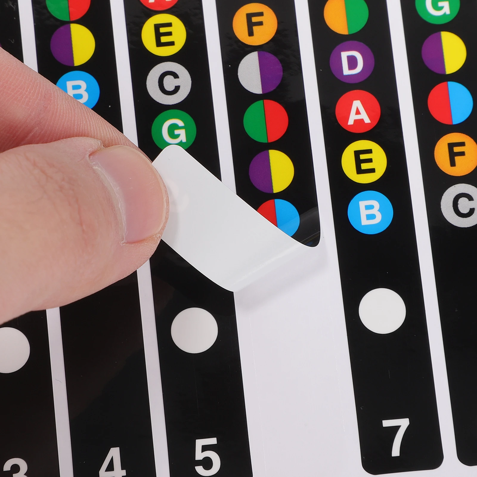 

10pcs Guitar Fretboard Stickers Note Decals Durable Premium Material No Residue Long Lasting Easy Peel Fretboard Labels For