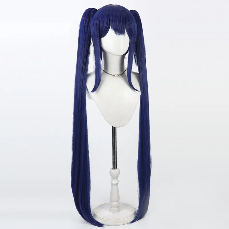 Fairy Tail Wendy Mignonl cosplay wig dark blue twin tails Halloween gift