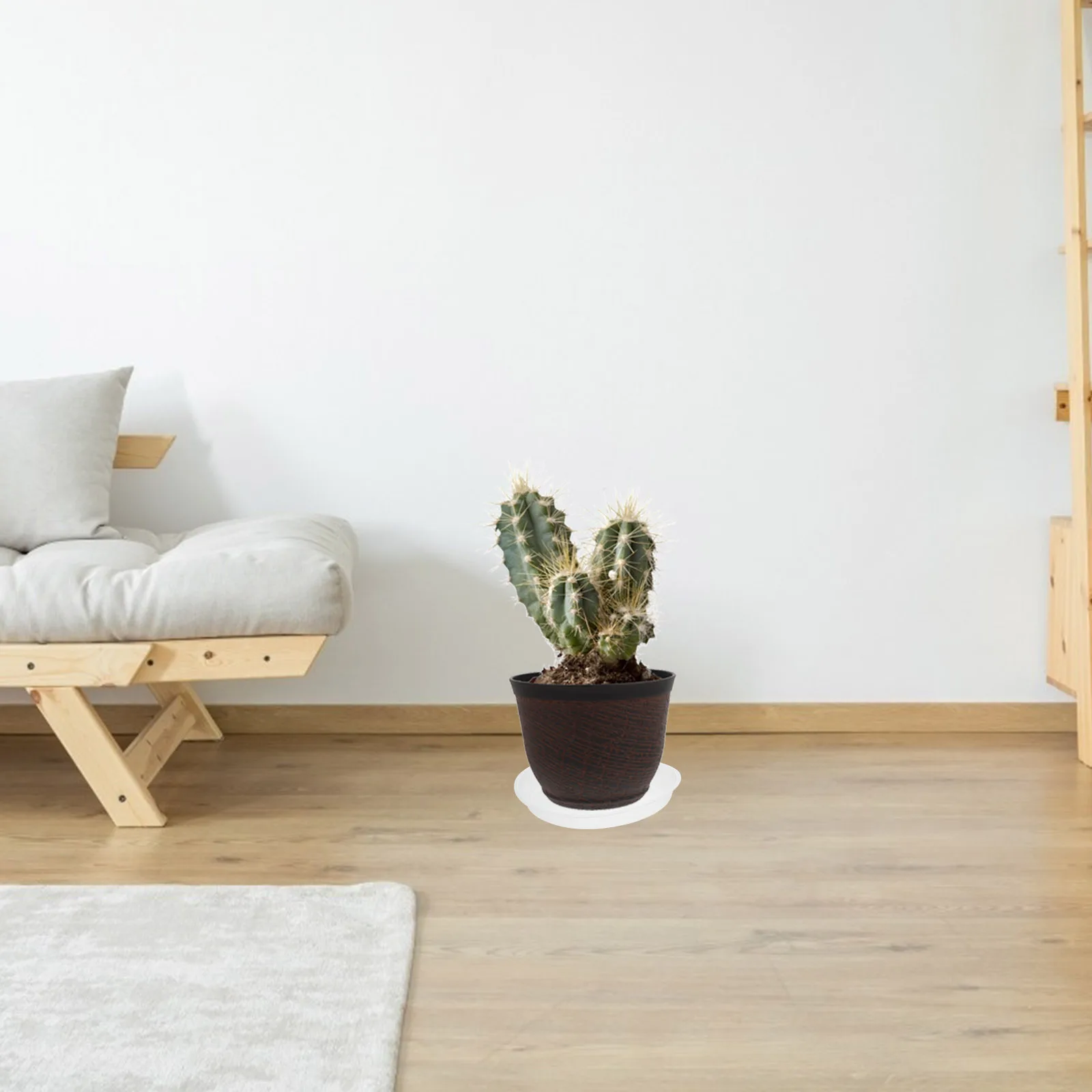 

Drainage Flower Pot Mat Indoor Plant Pots Garden Saucers Flowerpot White Planter Trays