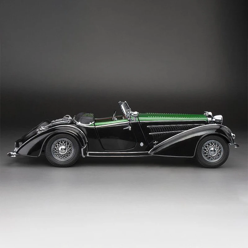 Diecast 1/18 Scale 1939 Horch 855 Roadster Classic Car Simulation Alloy Car Model Collection Souvenir Static Display Gift