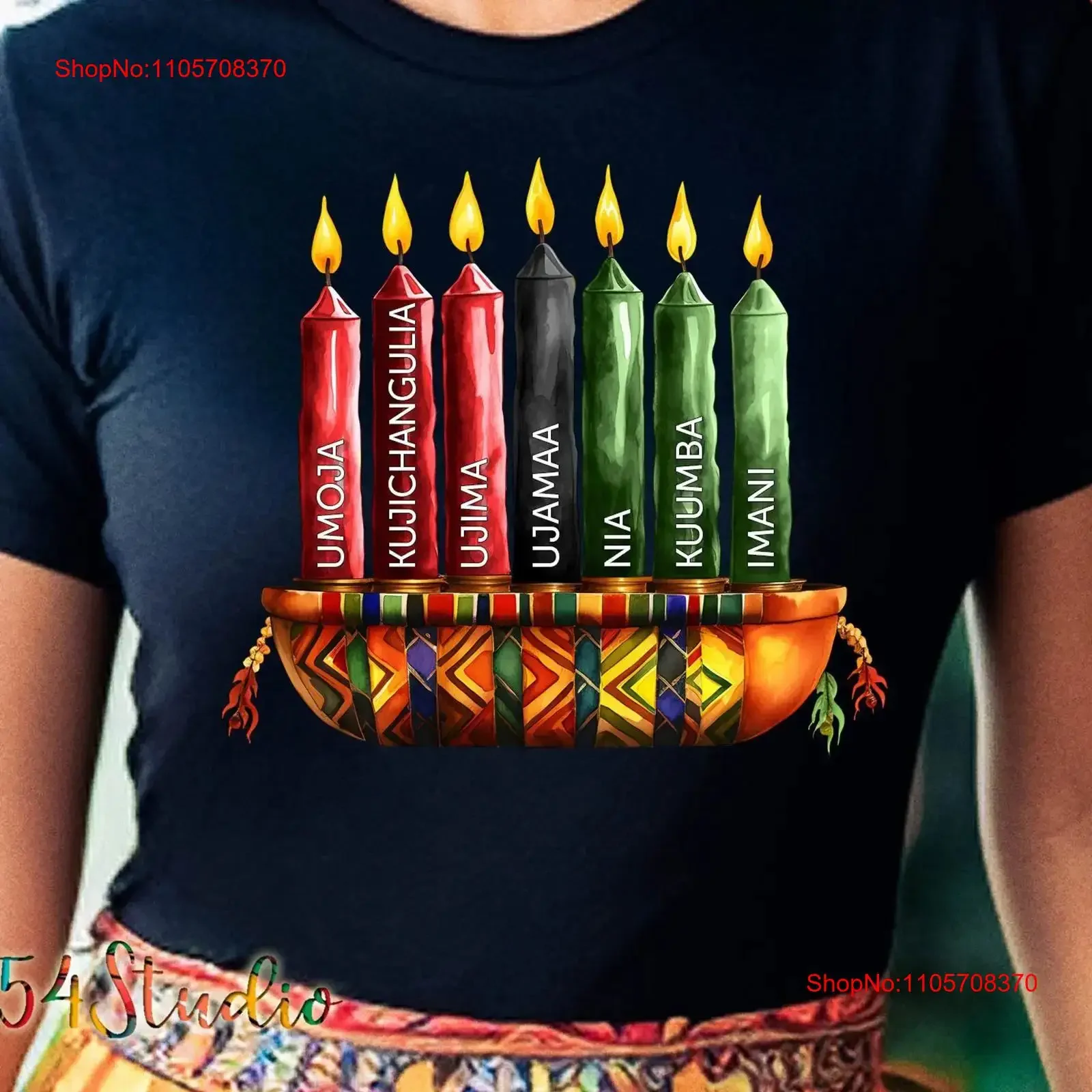 Kwanzaa Principles Habari Gani seven Candles African American Holiday Family Matching Blessing Kinara shirt sweaT T 4x vintage