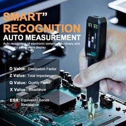 Professional Digital Smart Tweezer LCR SMD ESR Tester for Resistance Inductance Electronic Component Measurement Multimeter Tool