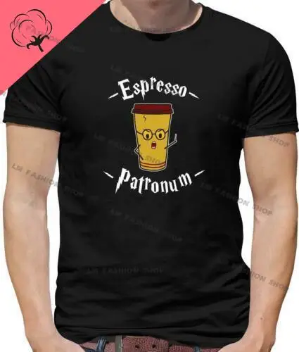 Espresso Patronum Graphic TShirts Men's Clothing Short Sleeve Tops Cotton Tees Women's Printed T-Shirt