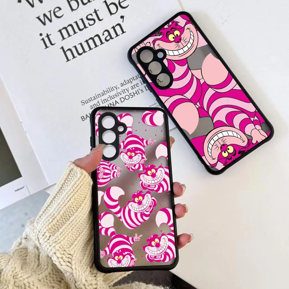 Cheshire Cat Alice in Wonderland Case For Samsung Galaxy S24Ultra S23 S21 S20 Fe S10 S9 S8 Plus S23 S24 Ultra Cqoues Matte Cover