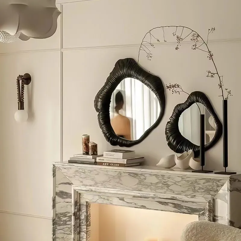 Hanging Wall Mirror Living Room Modern Vanity Girls Bedroom Items Bathroom Big Funky Mirror Xenomorph Espelhos Home Products