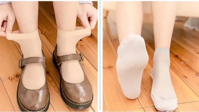 10-pair set, spring and summer thin women's stockings, anti-snag, sweat-absorbent and breathable short stockings