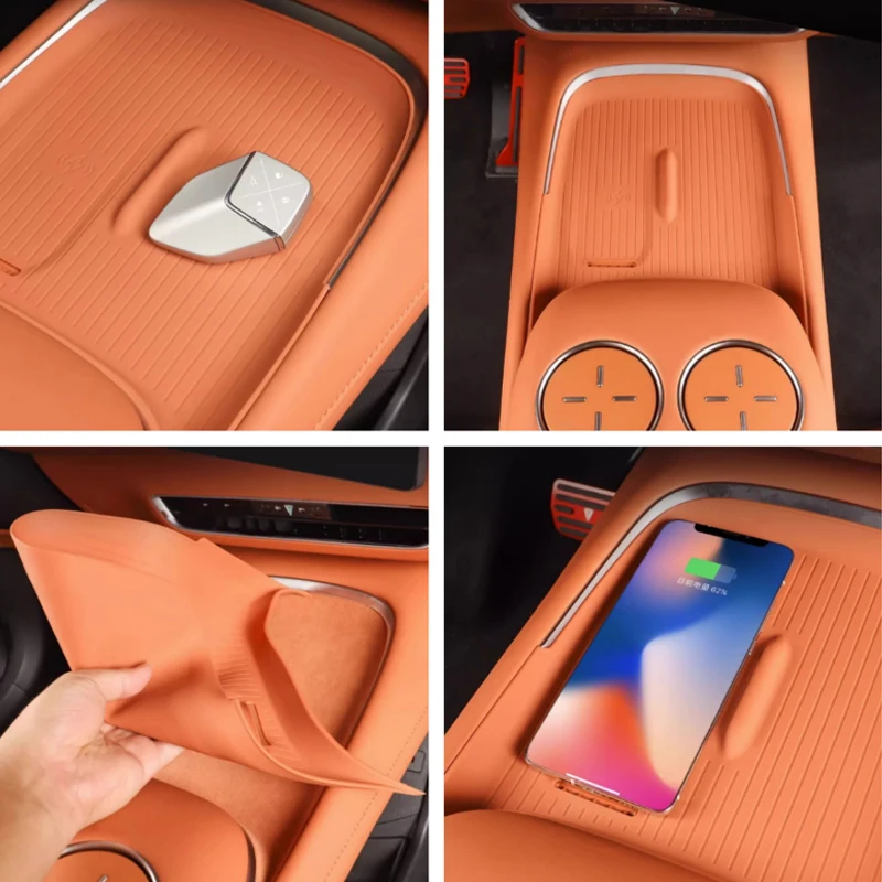 

Коврик для беспроводной зарядки для Changan Shenlan DEEPAL S7/S07, специальная модификация салона автомобиля, нескользящая силиконовая накладка, автоаксессуары