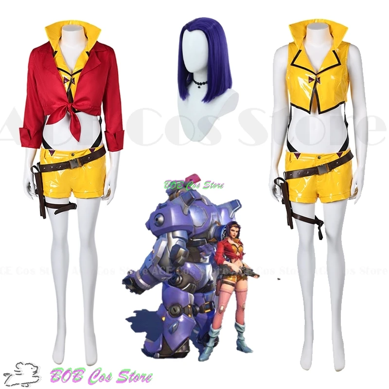 Overwatch 2 OW Ashe Cowboy Cosplay Costume Game OVERWATCH x Cowboy Outfit Skin Cosplay Wig Halloween Party Suit Girl