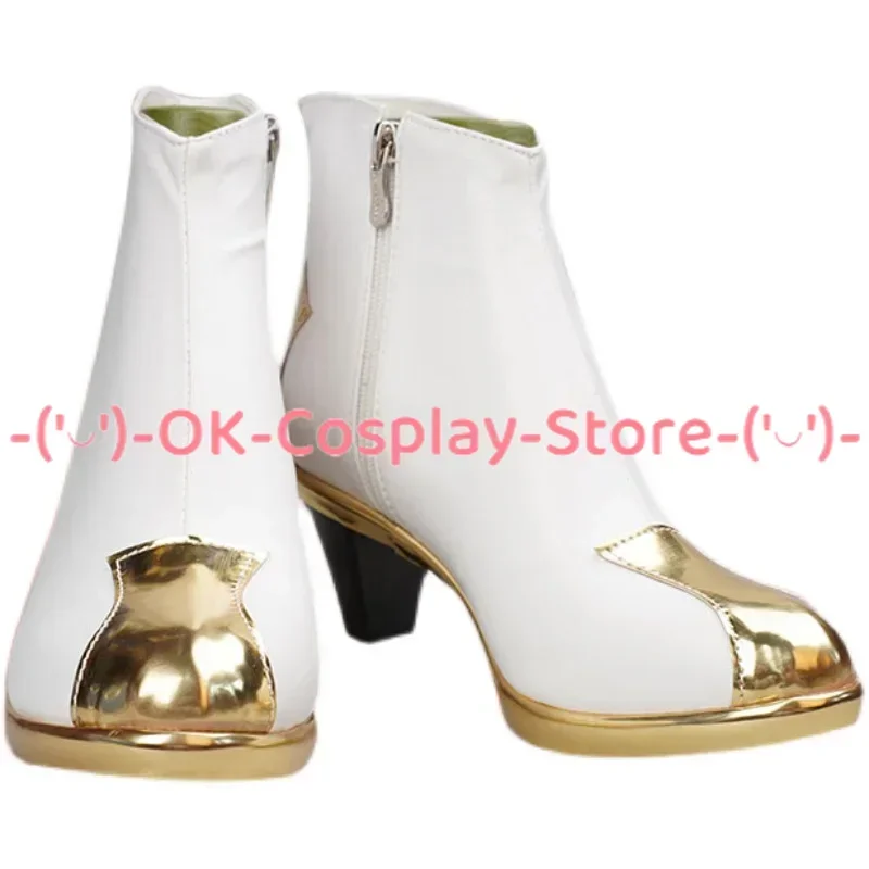 [حسب الطلب] أحذية Genshin Impact Amber التأثيرية أزياء لعب الأدوار الدعامة للهالوين كرنفال عطلة حفلة بولي PU الأحذية الجلدية