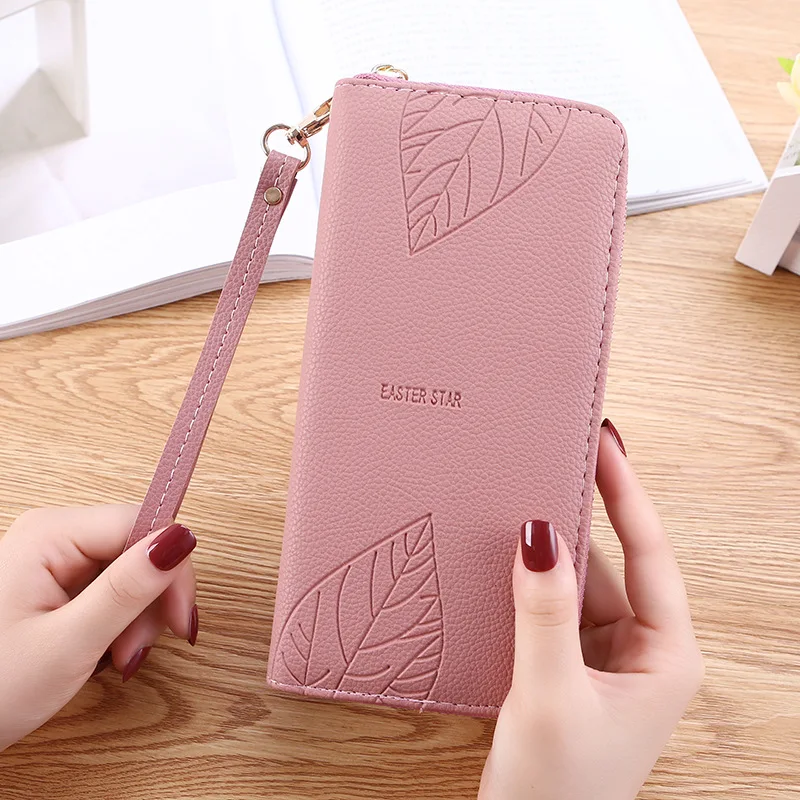 

PU Leather Long Wallets for Women Credit Card Holder Zipper Clutch Purses Money Bag Wallet Carteras Para Mujer