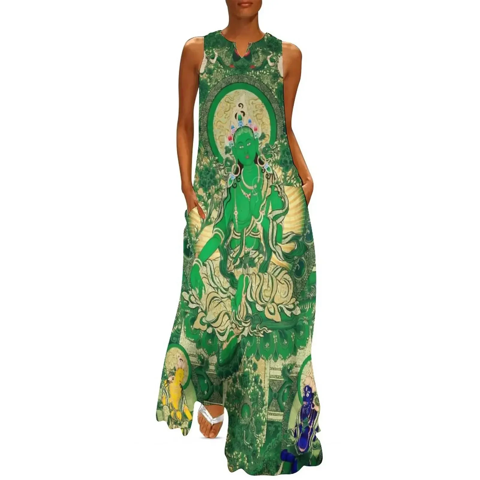 

Green Tara Long Dress Beachwear women clothing 2025 new arrivals Evening gown sexy short dresses daring Dress