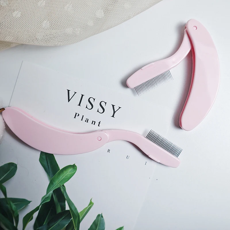 1 قطعة للطي رمش مشط الرموش فاصل بكرة الشعر ماكياج ماسكارا قضيب مشط الصلب الأسنان لاش و الحاجب فرشاة للمكياج