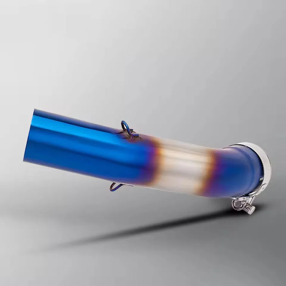 

For KTM Duke 250 390ADV Adventure 2020-2024 Duke 390 Motorcycle Exhaust System Muffler Blue 51MM Middie Link Pipe Escape Slip-On