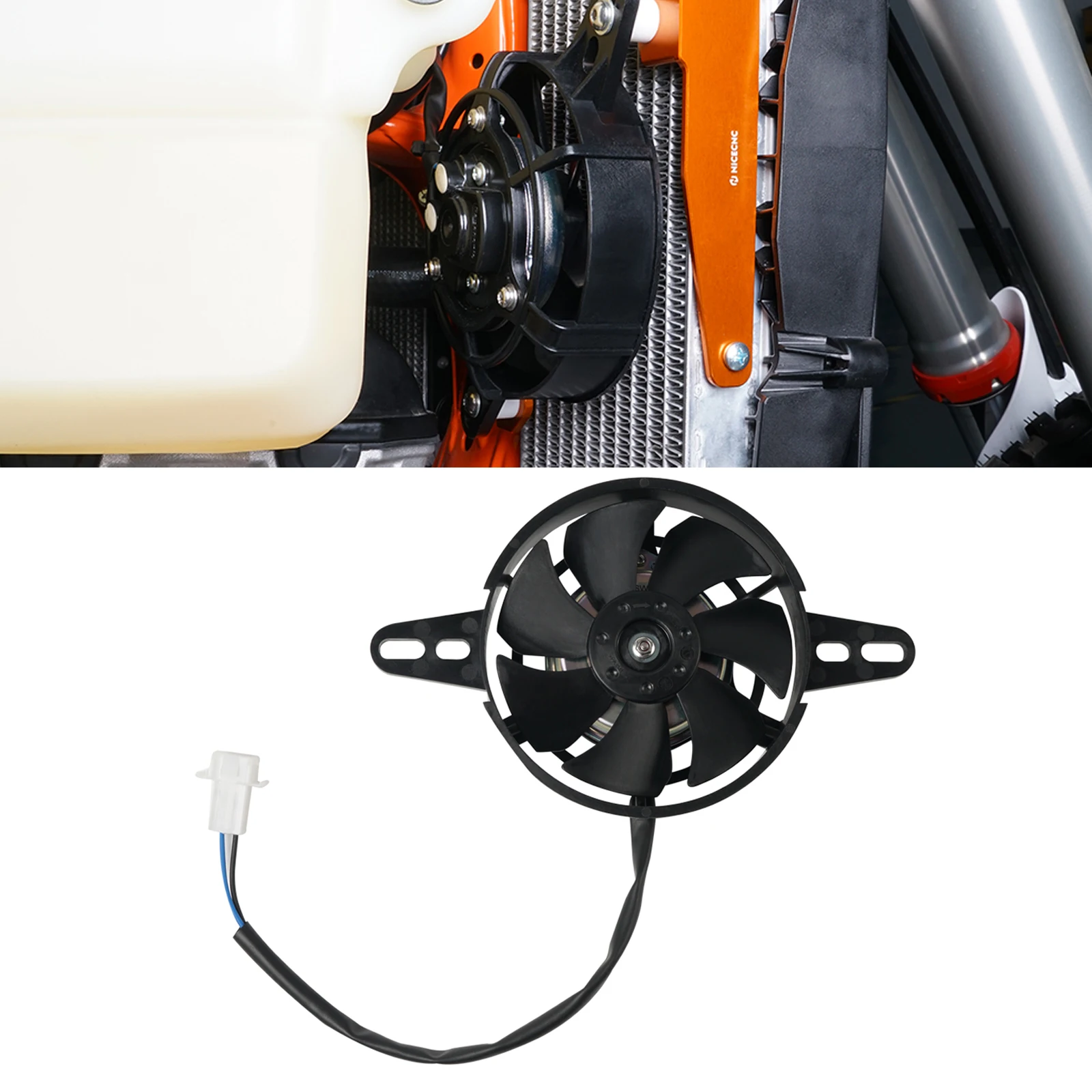 

NICECNC For BETA RR 300 Xtrainer 300 RR RRS RS 125 250 300 350 430 450 480 498 500 Universal 12V Electric Radiator Cooling Fan