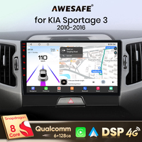 AWESAFE Qualcomm chip 8 Core 4G Android13 Wireless CarPlay for Apple Car Radio for KIA Sportage 3 2010-2016 Stereo Multimedia