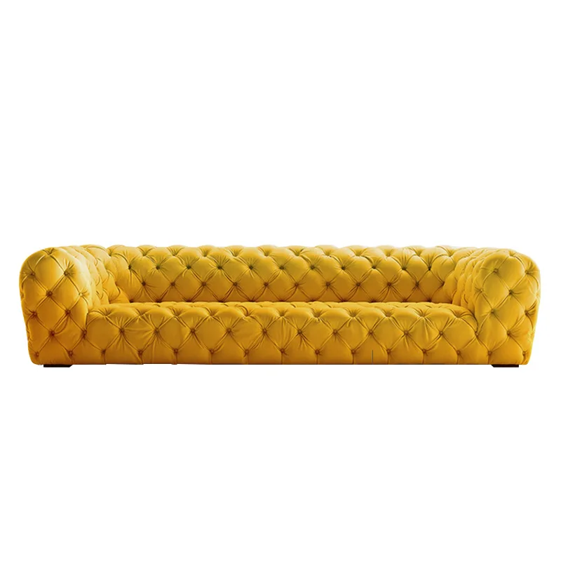 

Postmodern light luxury American flannel pull-up sofa