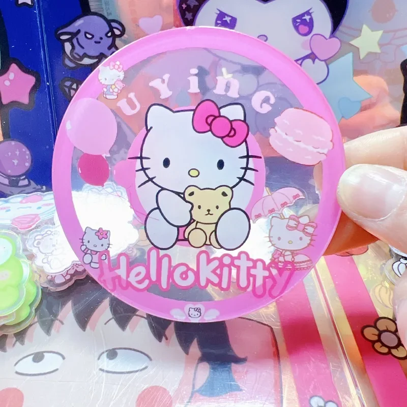 Sanrio Hello Kitty PVC Coasters Anime Figure Kuromi My Melody Pochacco Cinnamoroll  Anime Merchandise Decoration Cute Kids Gifts