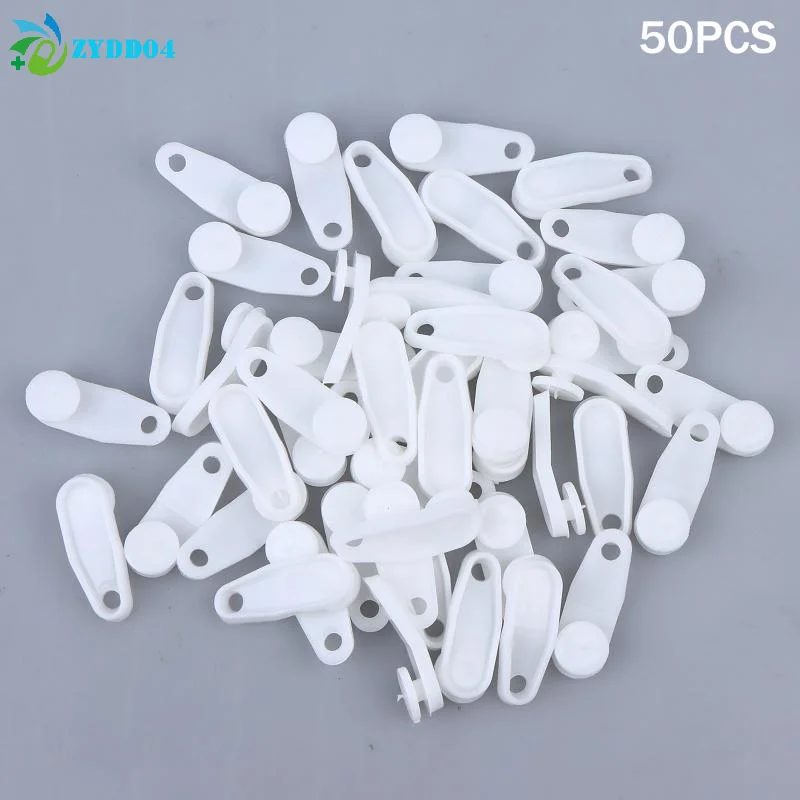 ●50Pcs Plastic Curtain Track Clips Easy To Use Durable White