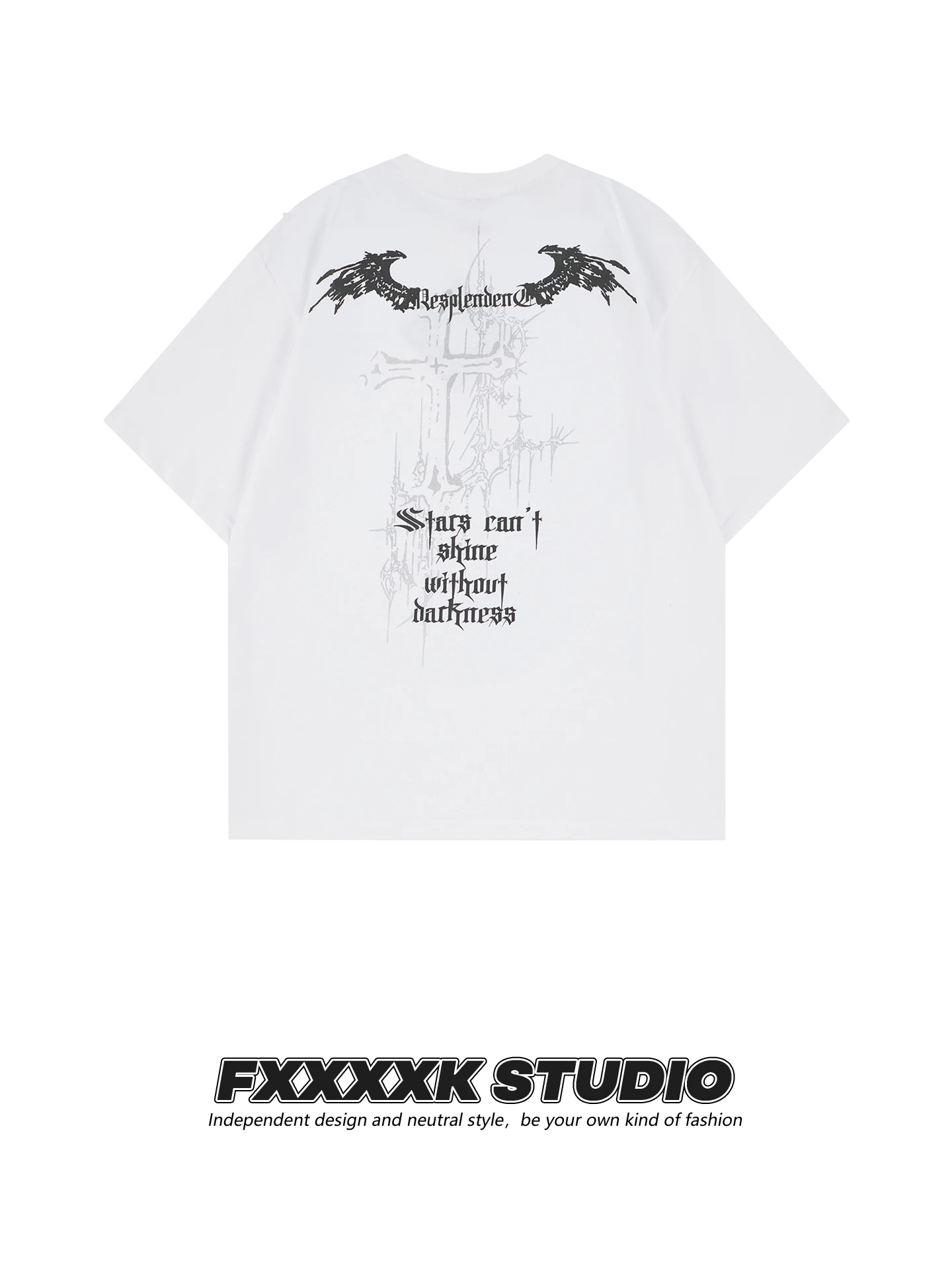 

Оригинальная футболка FXK High Street Aby с готическим принтом, винтажная, из чистого хлопка, с коротким рукавом, летняя, повседневная, свободного кроя, с круглым вырезом.