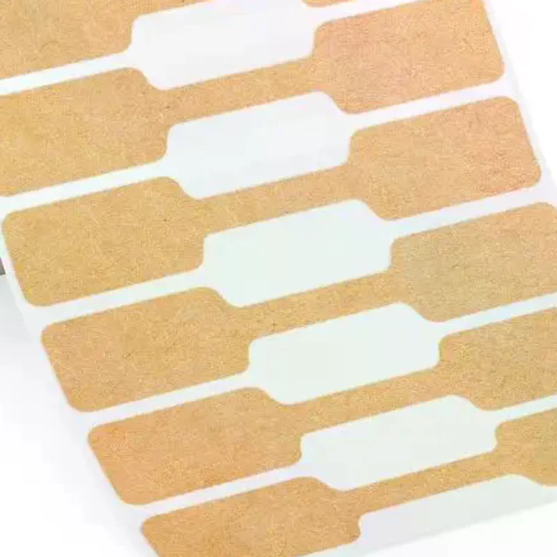 

500PCs/Roll Price Stickers Jewelry Price Tags Self Adhesive White Blank Sticker Kraft Paper Ring Necklace Earring Price Label