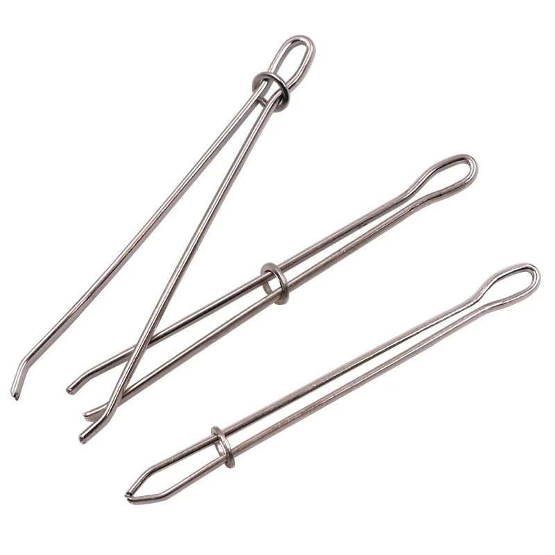 2 stücke Edelstahl Kleidungsstück Clips Nähen DIY Werkzeuge Elastische Band Band Punch Kreuz Stich Einfädler Tragen Seil Elastische Klemme – Detail 9