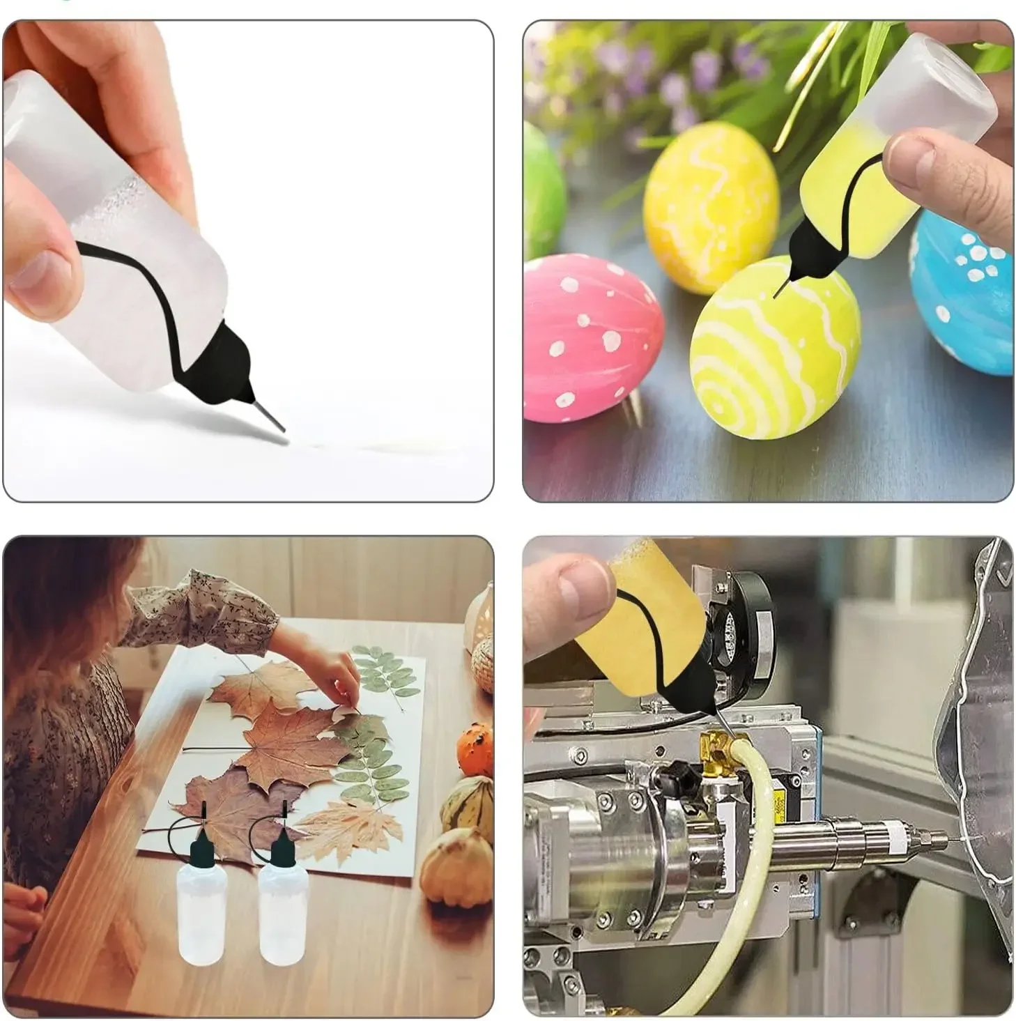 5-10pcs 5ml-120ml Empty Plastic Squeezable Bottles with Needle Cap Liquid Dropper Sample Drop Refillable Container Silicone Ring