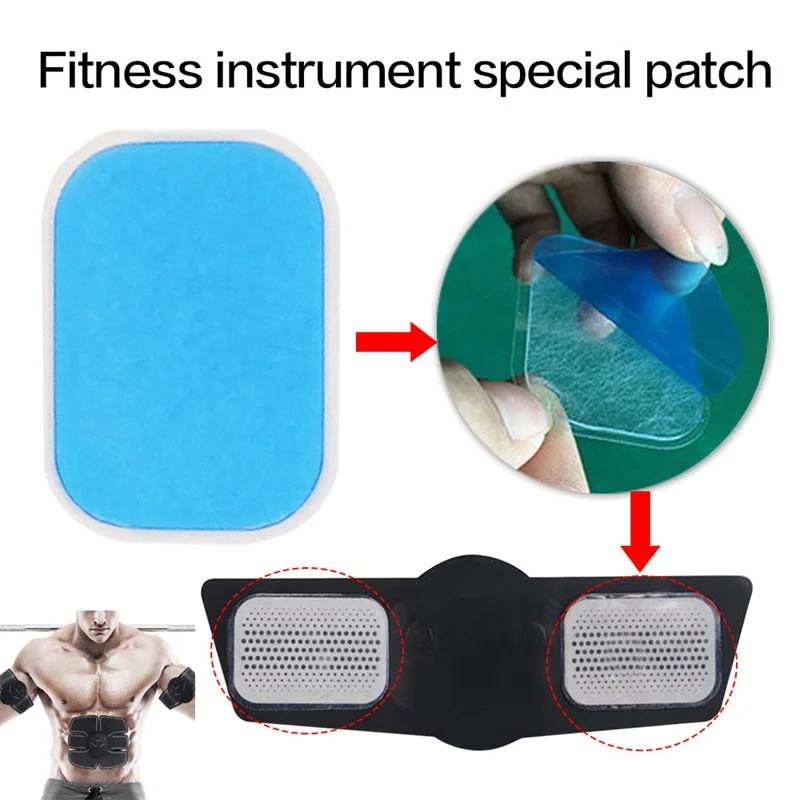 10pcs Gel Pads for EMS Trainer Abdominal Gel Stickers Fitness Hydrogel For Abdomen Muscle Massager Body Slimming Massage Machine