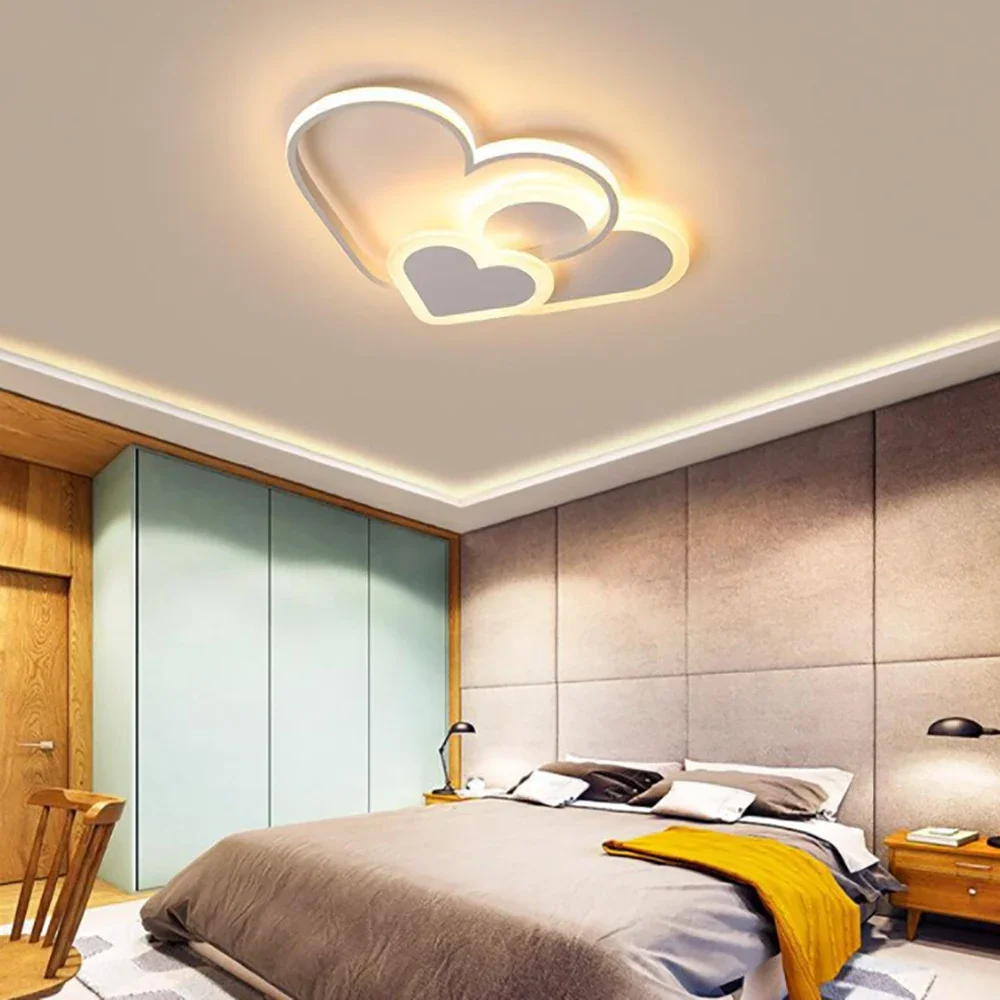 Modern minimalist personalized creative bedroom ceiling light Nordic light luxury LED master bedroom pink romantic light
