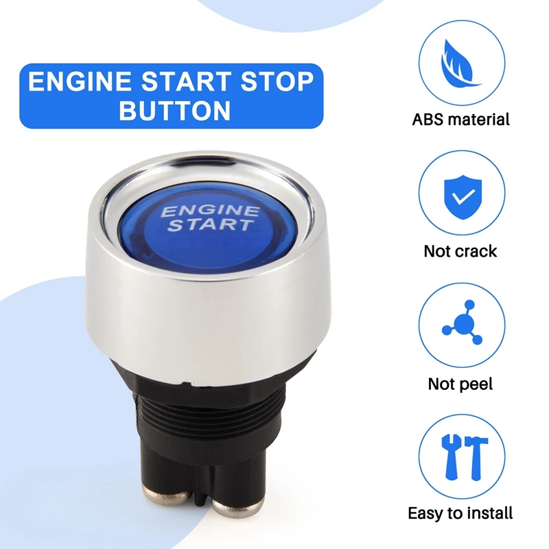 Engine Button Car DC 12V 24V Car Start Engine Button Light Switch Button Start Ignition Switch For Racing