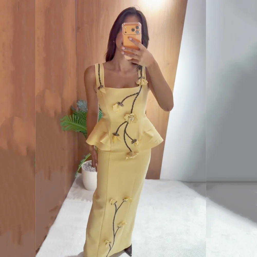 فساتين طويلة مستقيمة أنيقة مخصصة مناسبة مخصصة لحفلات العودة للوطن فستان سهرة رسمي فيستدوس دي فييستا #1