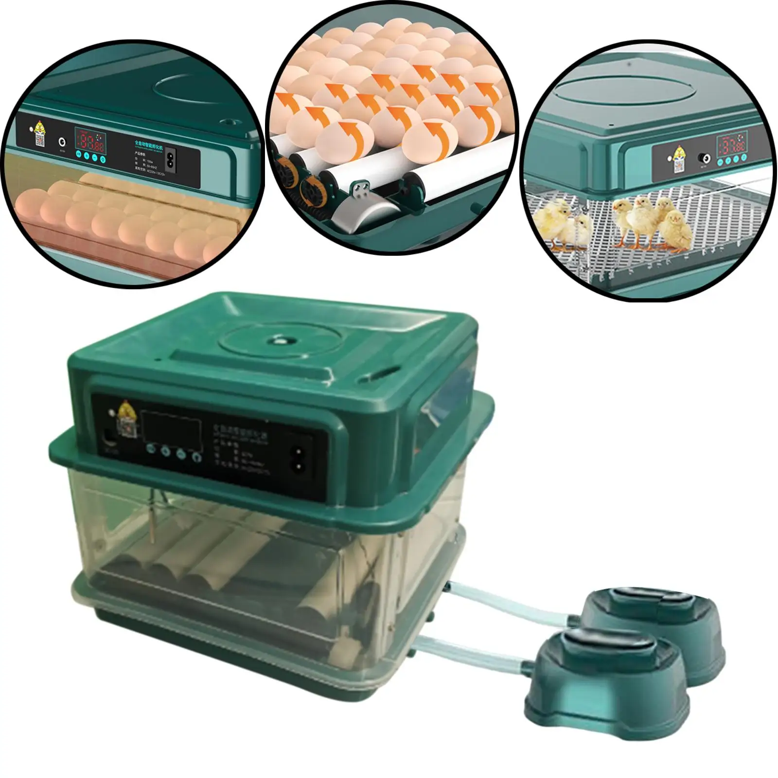 Egg Incubator Automatic Chick Incubator LED Display for Goose Chicken 6-130 Eggs Chicken Goose Birds Quail Supplies Incubator