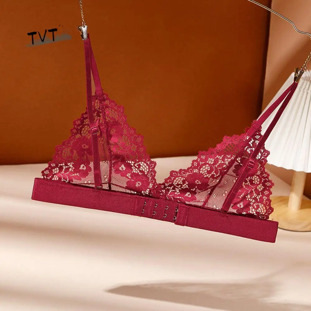 

Underwear Breathable Beauty Back Women Intimates Tube Top Thin Underwear Women Bras Lace Bralette Flower Triangle Cup