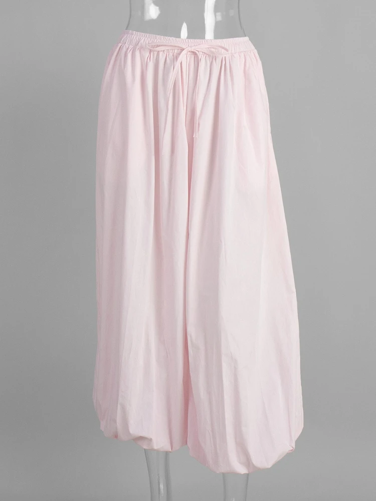 Spodnie damskie Leosoxs na jesień, 100% bawełna, luźny krój typu latarnia, szerokie nogawki, styl uliczny, casualowe, wygodne spodnie, moda damska 2026.