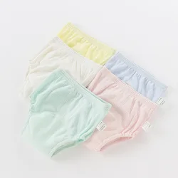 Newborn Training Pants Baby Shorts Solid Color Washable Underwear BABY Boy Girl Cloth Diapers Reusable Nappies Infant Panties