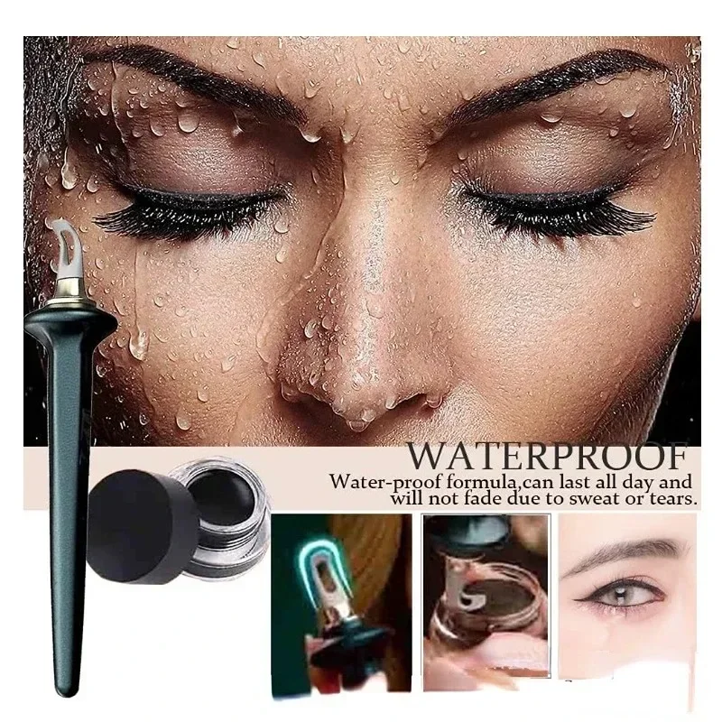 Portable Eyeliner Guide Tools Easy No-Skip Eyeliner Gel Reusable Silicone Eyes Make Up Brush for Shaky Hands Eyeliner Beauty 1PC