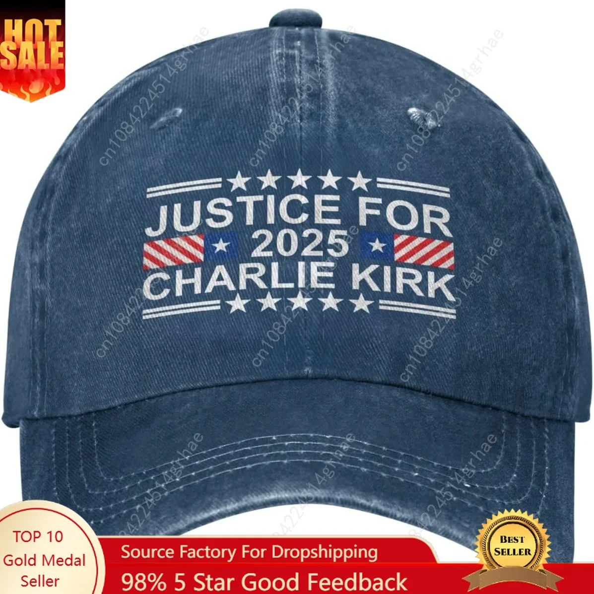 

Justice for Charlie Kirk Cap for Men's Charlie Kirk Baseball Hat Justice for Charlie Kirk