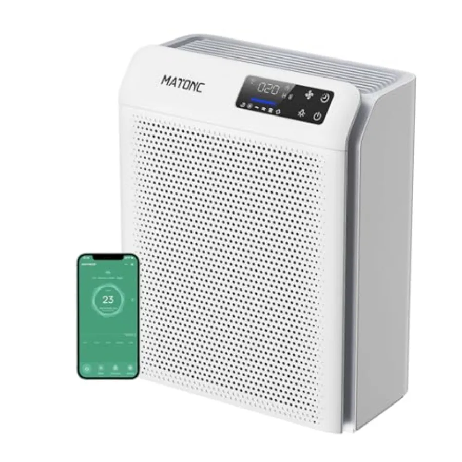 

Air Purifier for Large Room Up to 3500 Ft² Smart HEPA Air Purifier with WiFi APP Control PM 2.5 Display Air Quality Sensor Slee