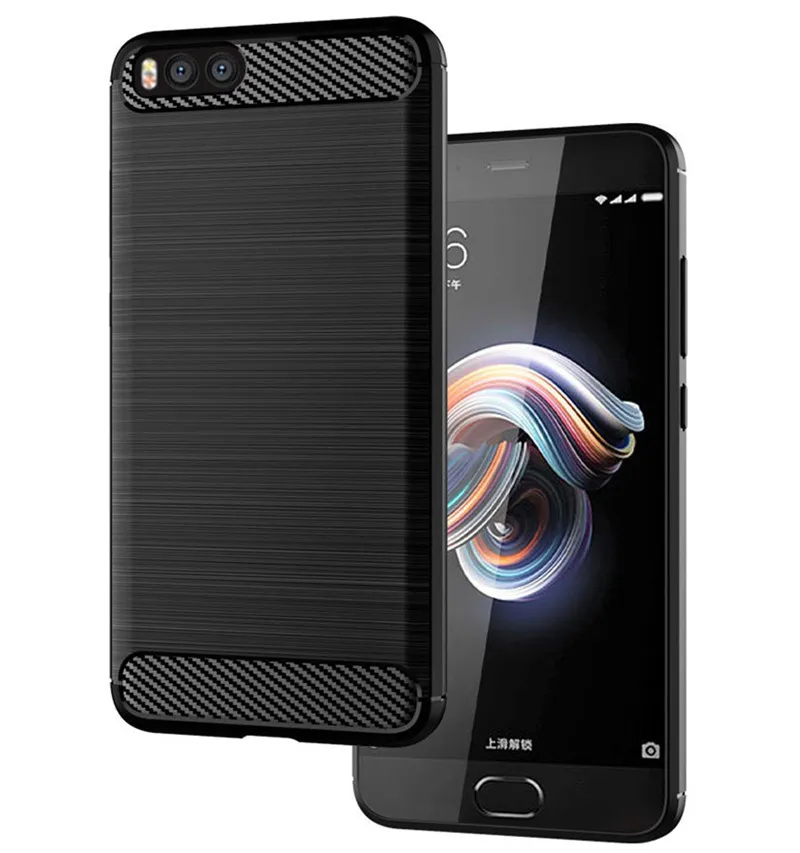 For Xiaomi Note 3 Mi Note3 Silicone Case Luxury Carbon Fiber Skin Case For xaomi mi note 3 Mi Note3 Soft Phone Cover