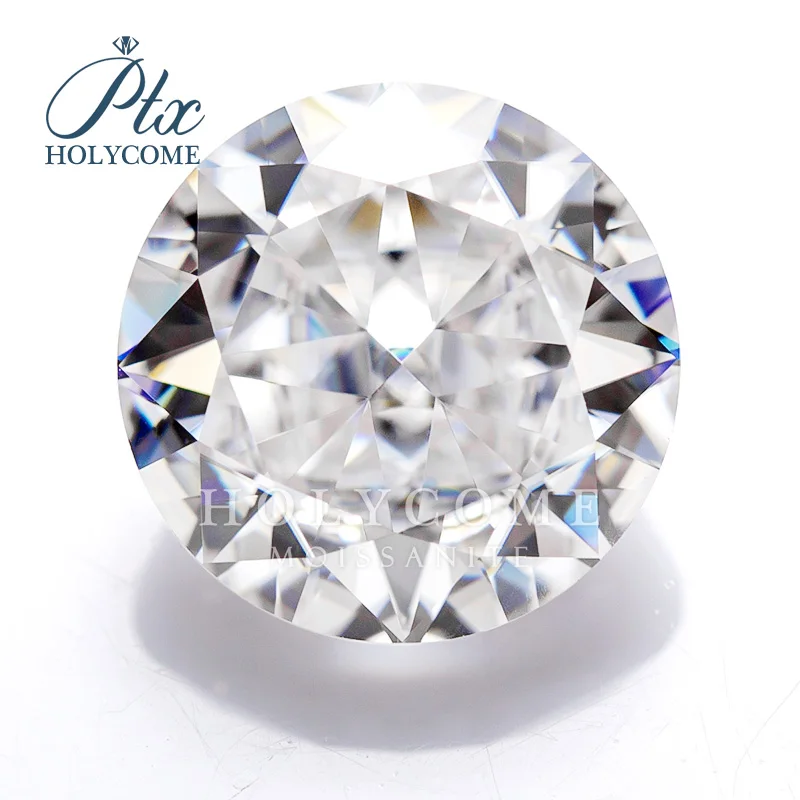 

PTX 100% Real Moissanite D White VVS1 Crushed Ice Cut Round Pass Diamond Test GRA Certificate Engagement Jewelry Making