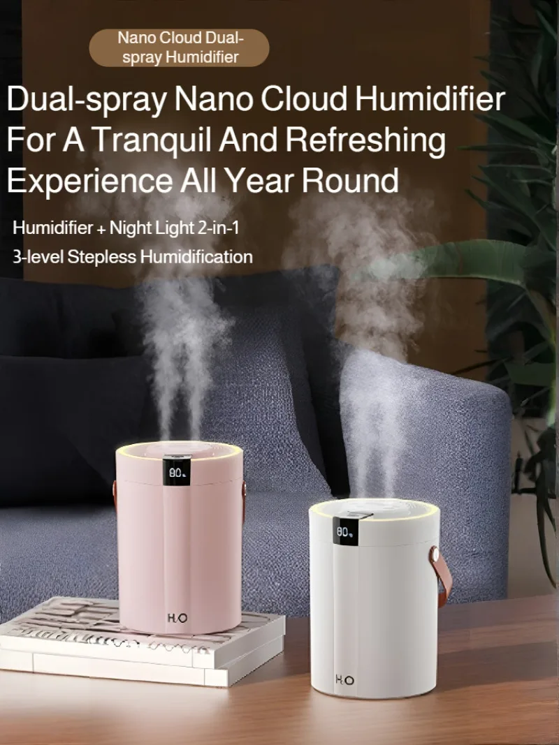 

Домашний портативный настольный увлажнитель с бесшумным туманом, беспроводной туман, небольшой увлажнитель для спальни, офиса, увлажнитель