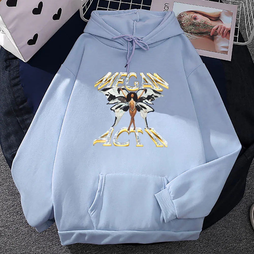 Megan Act II Album Graphic Hoodies Megan Thee Stallion Singer Sweatshirts Hooded Long Sleeve Men/Women Clothing Streetwear Male